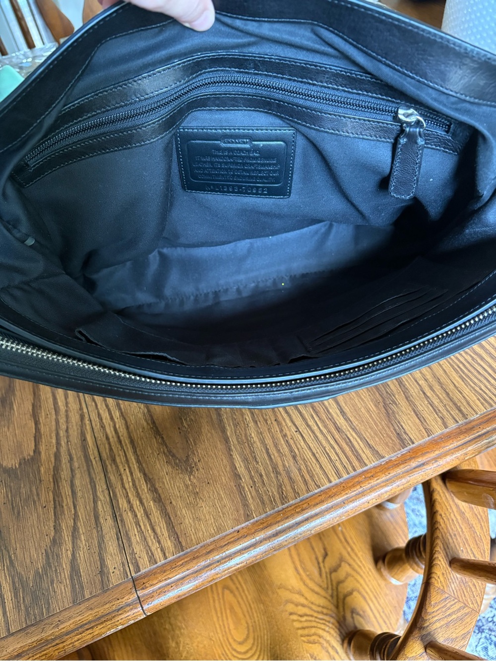 Coach F72070 Perry Flap Black  Briefcase/Laptop Bag With Slide Lock Closure - Picture 8 of 8